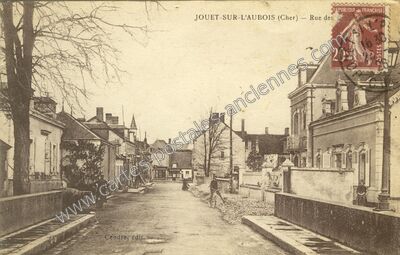 Carte postale ancienne Rue des — Jouet-sur-l'Aubois (Cher)
