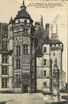 Carte postale ancienne Château de MEILLANT, La Tour du Lion — Meillant (Cher)