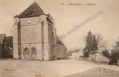 Carte postale ancienne L'Eglise — Saint-Bouize (Cher)
