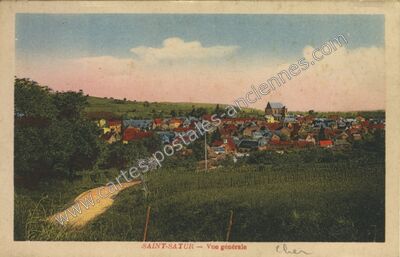Carte postale ancienne Vue générale — Saint-Satur (Cher)