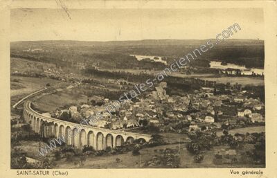 Carte postale ancienne Vue générale — Saint-Satur (Cher)
