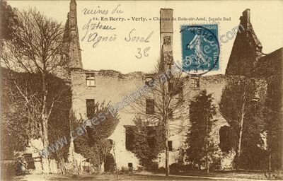 Carte postale ancienne Ruines du Château d'Agnès Sorel — Vorly (Cher)