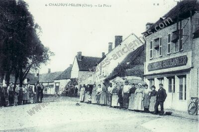 Carte postale ancienne La Place — Chalivoy-Milon (Cher)