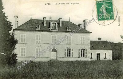Carte postale ancienne Le Château des Chapelles — Gron (Cher)