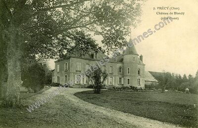 Carte postale ancienne Château de Blandy — Précy (Cher)