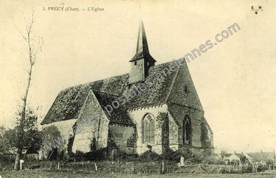 Carte postale ancienne L'Eglise — Précy (Cher)