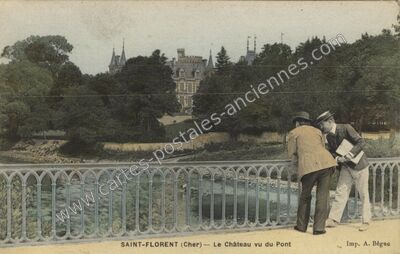Carte postale ancienne St Florent — Saint-Florent-sur-Cher (Cher)