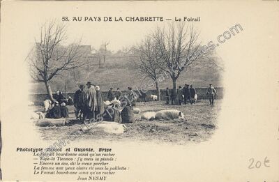 Carte postale ancienne Au Pays de la Chabrette — Non Localisée (Corrèze)