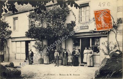 Carte postale ancienne Maison de M. BORDES — Albussac (Corrèze)