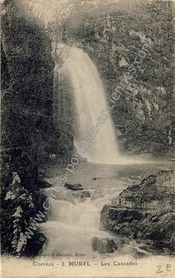 Carte postale ancienne Cascade de Murel — Albussac (Corrèze)