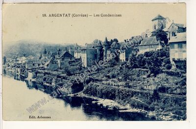 Carte postale ancienne Les Condamines — Argentat (Corrèze)