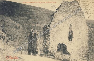 Carte postale ancienne Ruines de l'Abbaye — Aubazines (Corrèze)