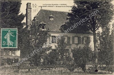 Carte postale ancienne La Corrèze Illustrée — Brasserie du Cheyrol — Auriac (Corrèze)