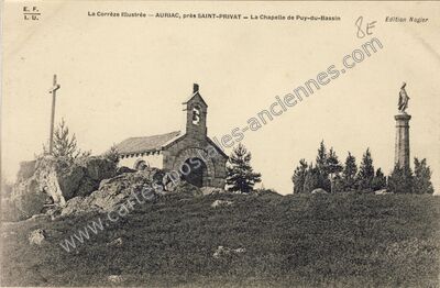 Carte postale ancienne La Chapelle de Puy-du-Bassin — Auriac (Corrèze)