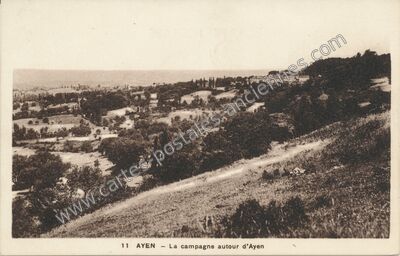 Carte postale ancienne La campagne autour d'Ayen — Ayen (Corrèze)