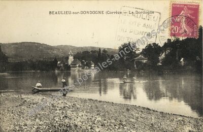 Carte postale ancienne La Dordogne — Beaulieu-sur-Dordogne (Corrèze)
