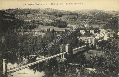 Carte postale ancienne beaulieu — Beaulieu-sur-Dordogne (Corrèze)