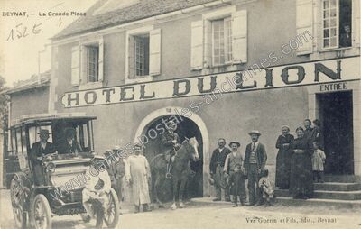 Carte postale ancienne Hôtel du Lion — Beynat (Corrèze)