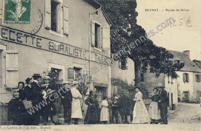 Carte postale ancienne Route de Brive — Beynat (Corrèze)