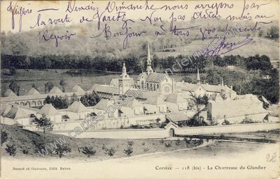 Carte postale ancienne Le Glandier — Beyssac (Corrèze)