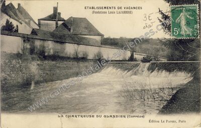 Carte postale ancienne Le Glandier — Beyssac (Corrèze)