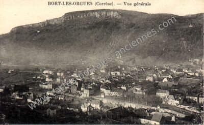 Carte postale ancienne Vue générale — Bort-les-Orgues (Corrèze)