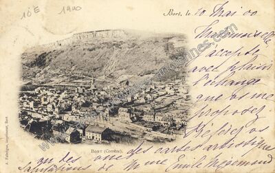 Carte postale ancienne Bort — Bort-les-Orgues (Corrèze)
