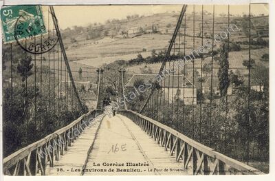 Carte postale ancienne Les environs de Beaulieu. - Le Pont de Brivezac — Brivezac (Corrèze)