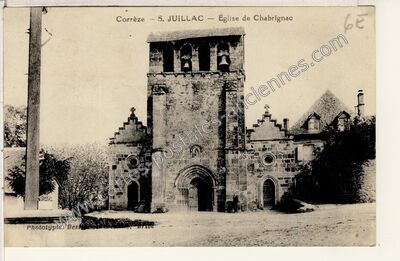 Carte postale ancienne Église de Chabrignac — Chabrignac (Corrèze)