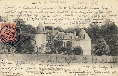 Carte postale ancienne Château de Goutton — Chamboulive (Corrèze)