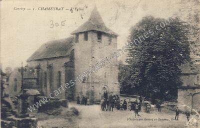 Carte postale ancienne L'Eglise — Chameyrat (Corrèze)