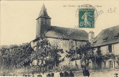Carte postale ancienne L'Eglise — Le Chastang (Corrèze)