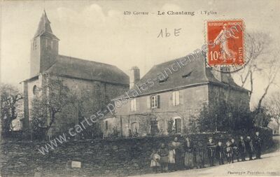 Carte postale ancienne L'Église — Le Chastang (Corrèze)
