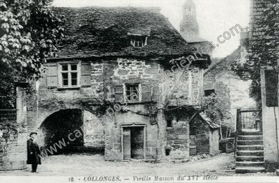Carte postale ancienne Collonges — Collonges-la-Rouge (Corrèze)
