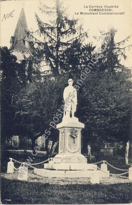Carte postale ancienne Le Monument Commémoratif — Combressol (Corrèze)