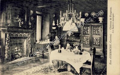 Carte postale ancienne Chateau de Faugeras — Condat-sur-Ganaveix (Corrèze)