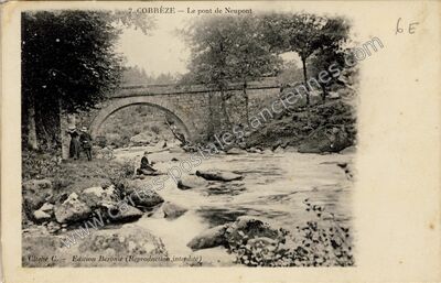 Carte postale ancienne Le pont de Neupont — Corrèze (Corrèze)