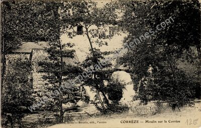 Carte postale ancienne Moulin sur la Corrèze — Corrèze (Corrèze)