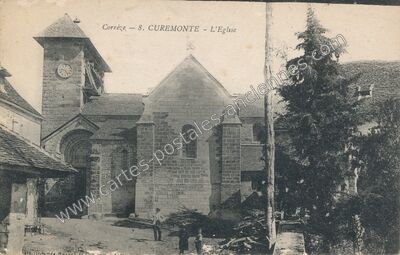 Carte postale ancienne L'Eglise — Curemonte (Corrèze)