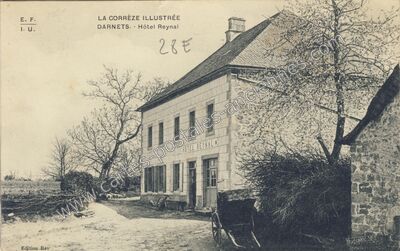 Carte postale ancienne Hôtel Reynal — Darnets (Corrèze)