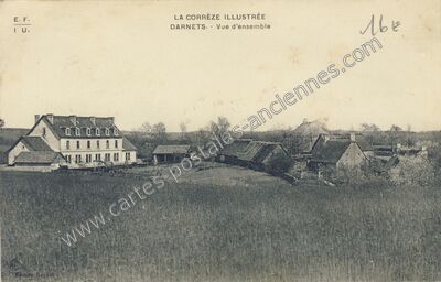 Carte postale ancienne Vue d'ensemble — Darnets (Corrèze)