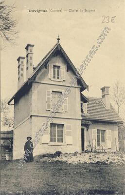 Carte postale ancienne Chalet du Jacquet — Davignac (Corrèze)