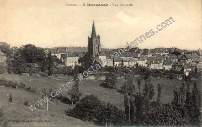 Carte postale ancienne Vue Générale — Donzenac (Corrèze)