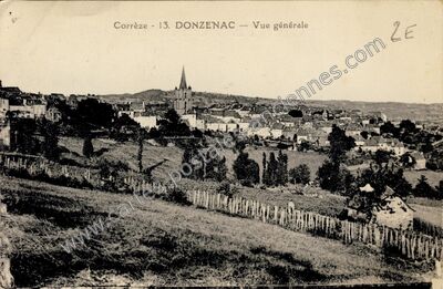 Carte postale ancienne Vue générale — Donzenac (Corrèze)