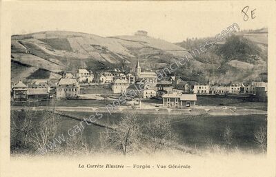 Carte postale ancienne La Corrèze Illustrée — Vue Générale — Forgès (Corrèze)