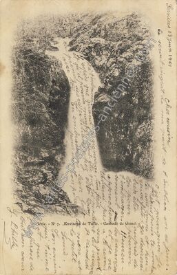 Carte postale ancienne Environs de Tulle. - Cascade de Gimel — Gimel-les-Cascades (Corrèze)