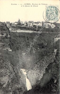 Carte postale ancienne gimel — Gimel-les-Cascades (Corrèze)