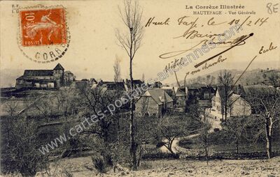 Carte postale ancienne Vue Générale — Hautefage (Corrèze)