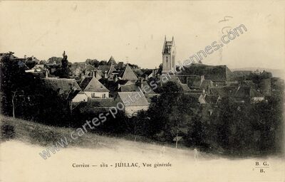 Carte postale ancienne Vue générale — Juillac (Corrèze)