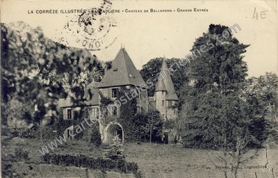 Carte postale ancienne Chateau de Bellefond — Lagraulière (Corrèze)